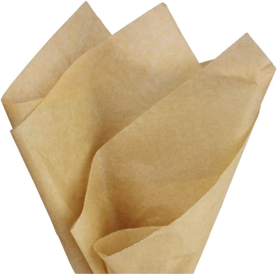 PMLAND 100 Sheets Light Brown Sand Tissue Wrapping Paper Bulk 20 gallery
