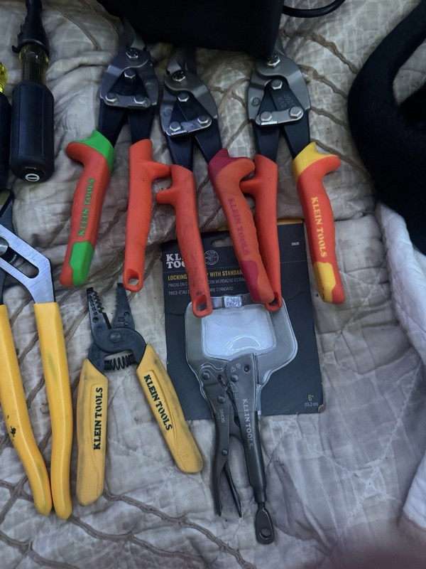 Klein Tools 19pc Maintenance Tool Set w/ Bag, Pliers, Testers, Speed Square gallery