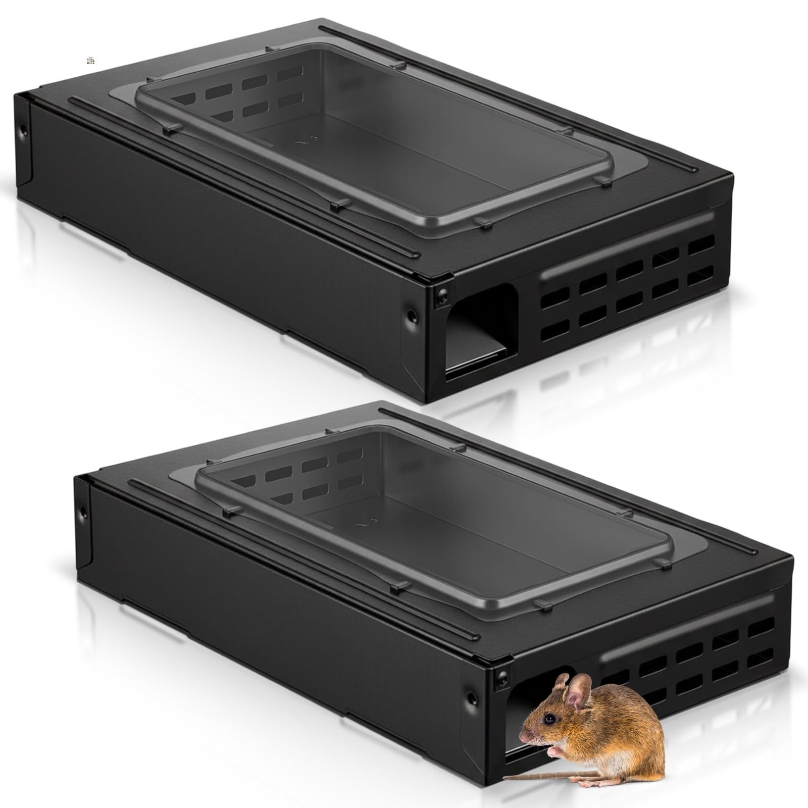 Mysora 4 Packs Mouse Traps Multi Catch Rat Clear Top Mice Trap Rodent Humaniz... gallery