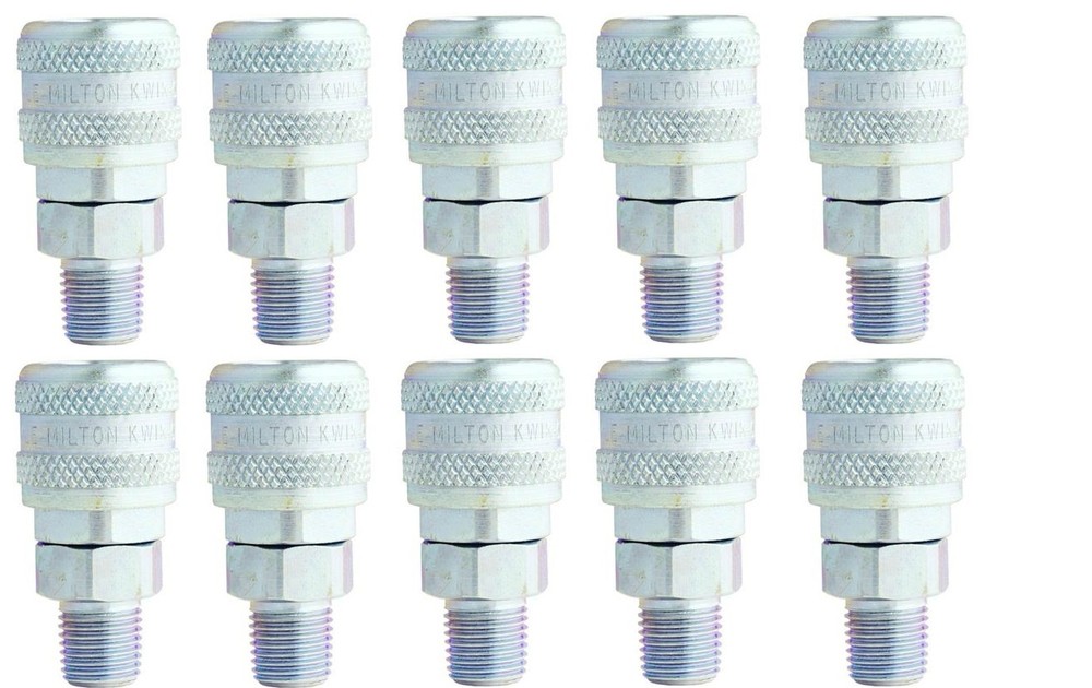 10 Pack Milton 776 A Style Quick Connect 1/4" Aro Male NPT Air Hose Coupler
