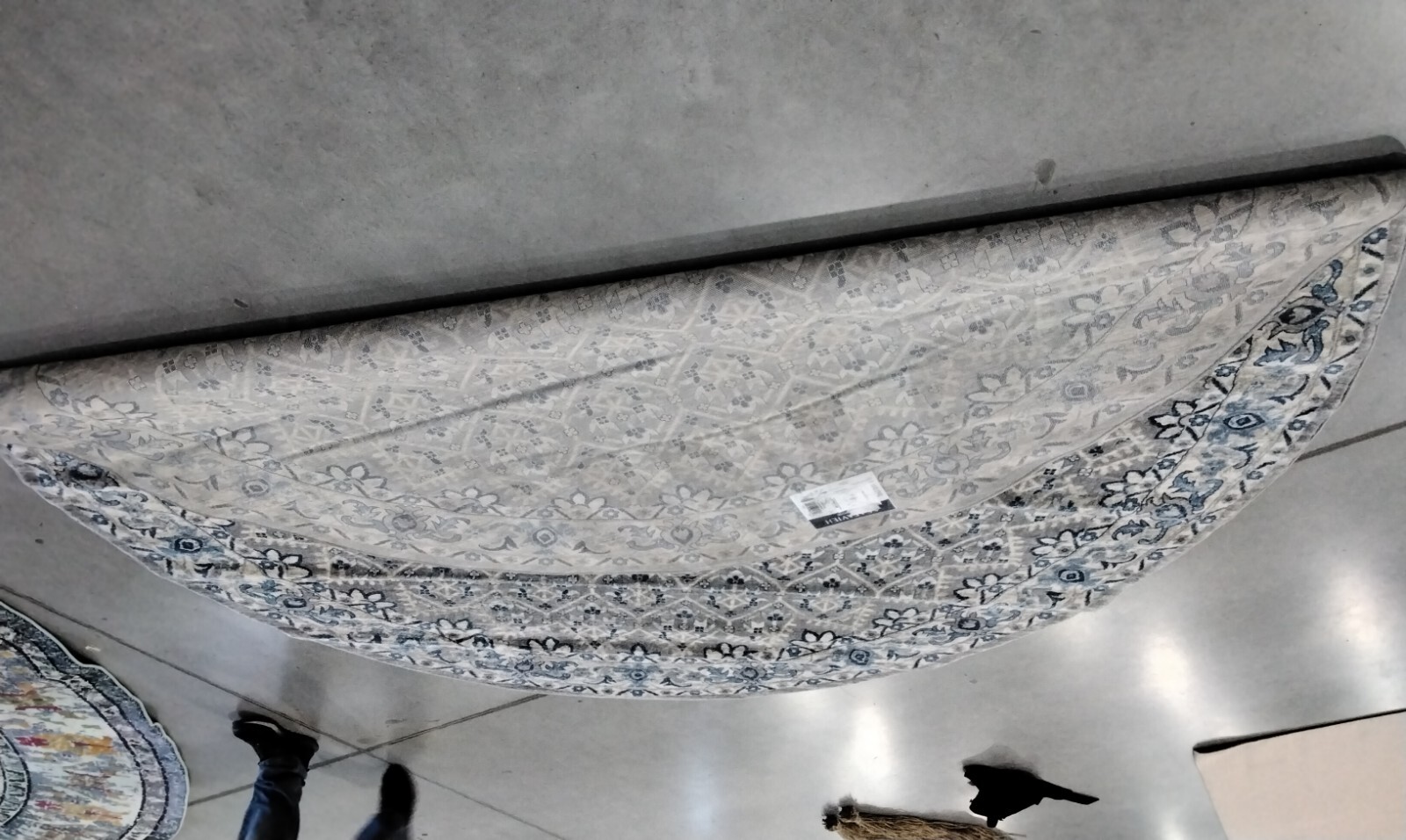 LIGHT GREY / BLUE 9' X 9' Back Stain Rug, Reduced Price 1172723469 BNT869G-9R gallery