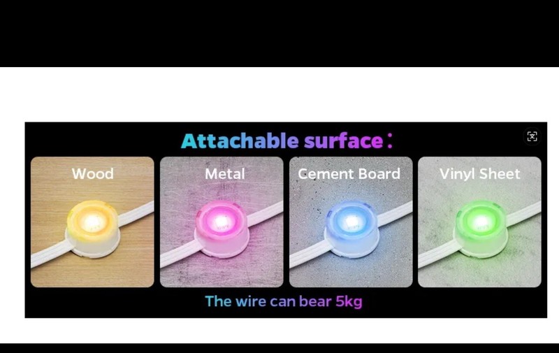 Permanent Outdoor Lights 100ft with 72 Dual-LED RGB gallery