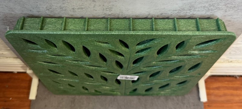 NDS 1218GR 12" Square Catch Basin Drain Grate Decorative Botanical Design, Green gallery