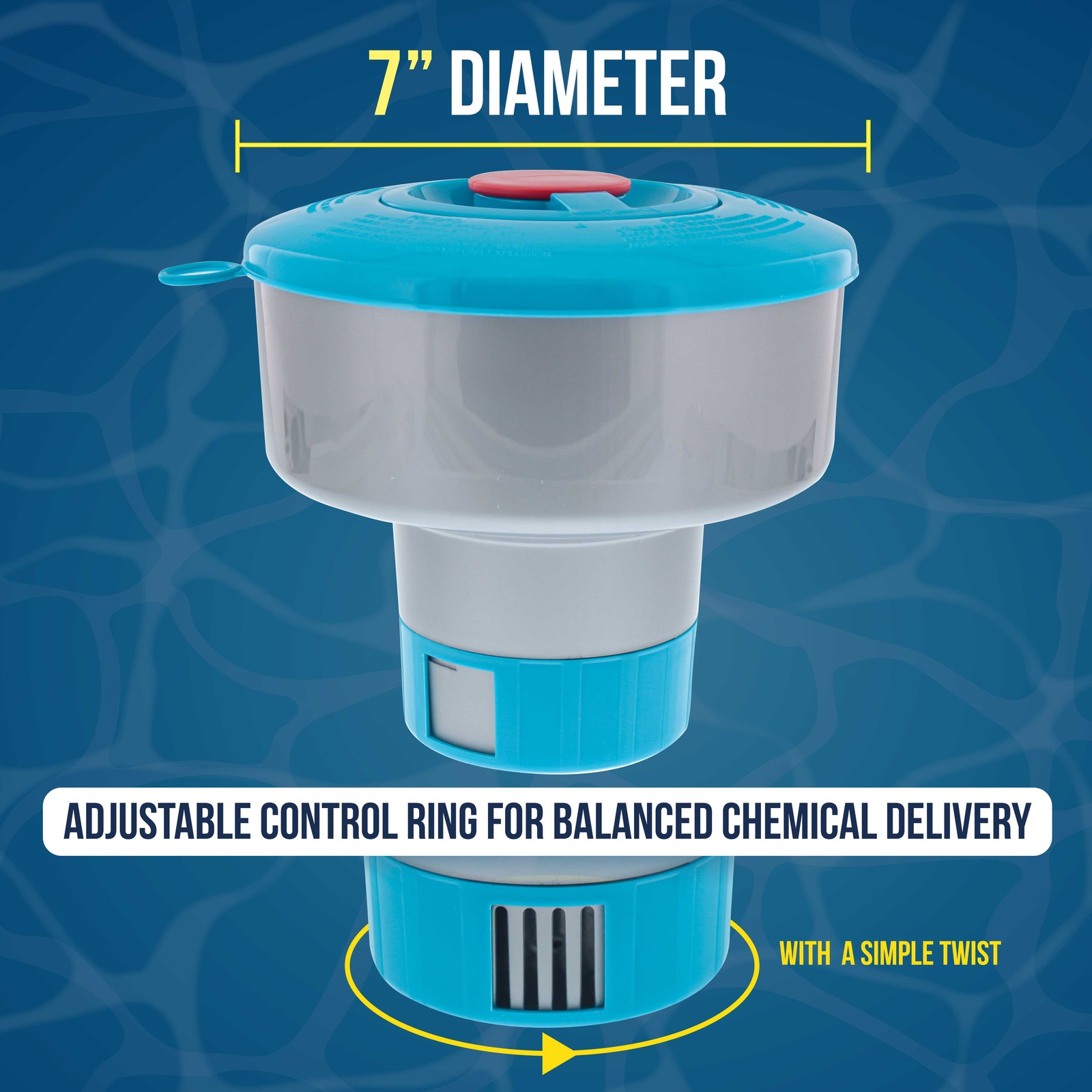 U.S. Pool Supply Cleaner Floater Dispenser, Pop-Up Refill Indicator, 3" Tablets gallery