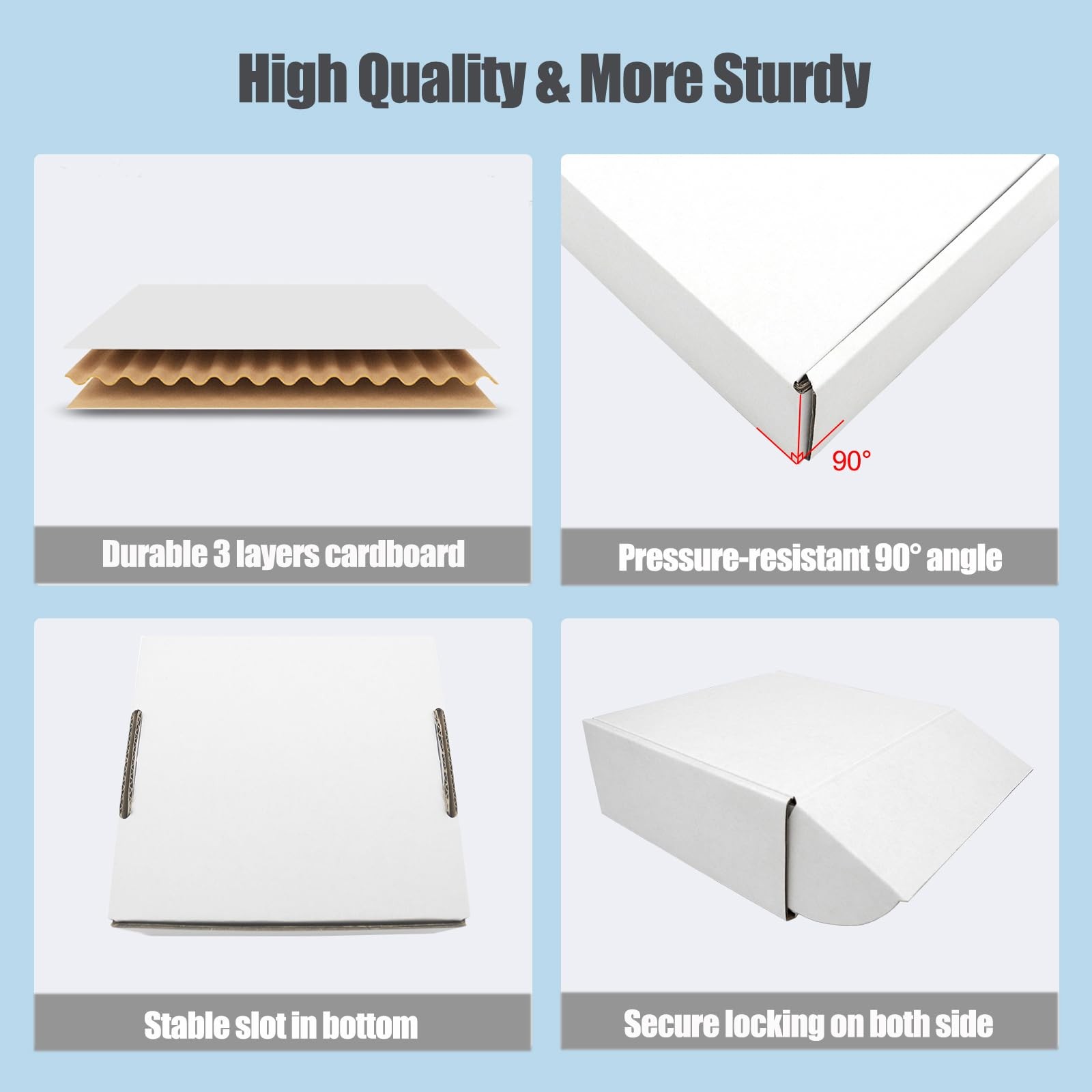 6x4x1 Shipping Mailer Boxes 50pk - Small White Flat Corrugated Cardboard gallery