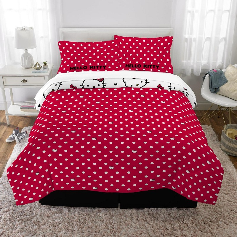 HELLO KITTY 2-PC Reversible Bedding Set Kids Comforter Pillowcase Twin/Full GIFT gallery