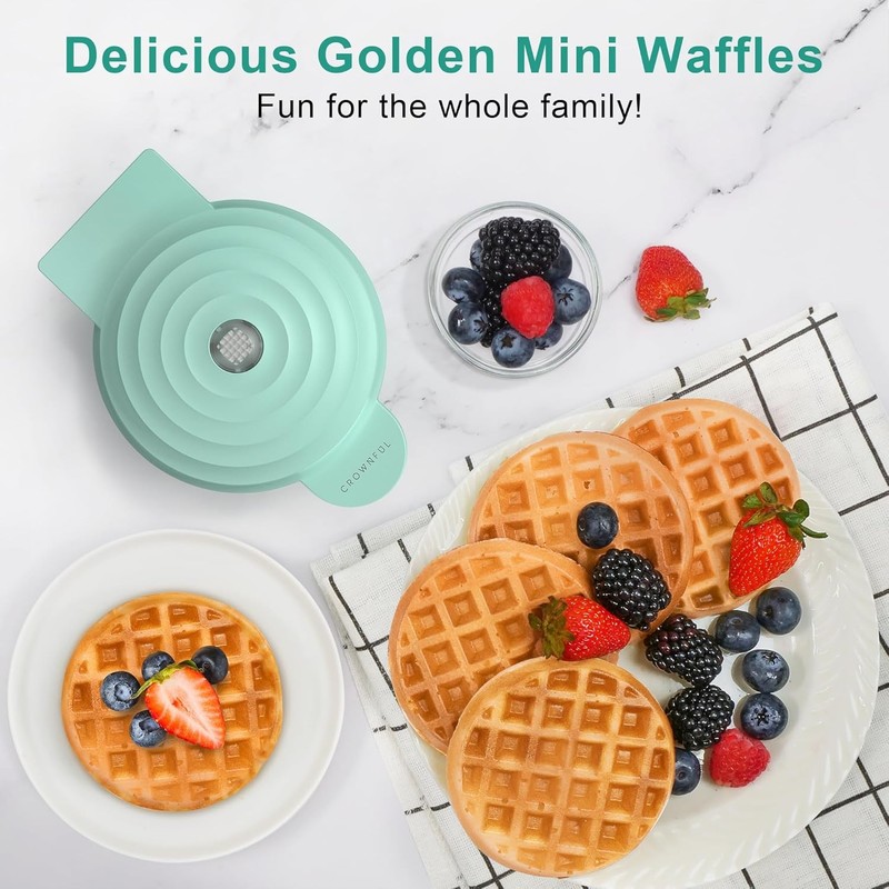 Compact mini waffle machine, easy maintenance, ideal for daily homemade gallery