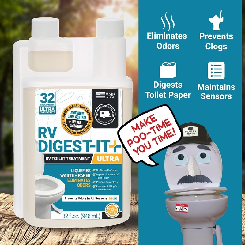 Unique RV Digest-It+ Extra-Strength Ultra-Concentrate - 32 RV Toilet Treatments gallery