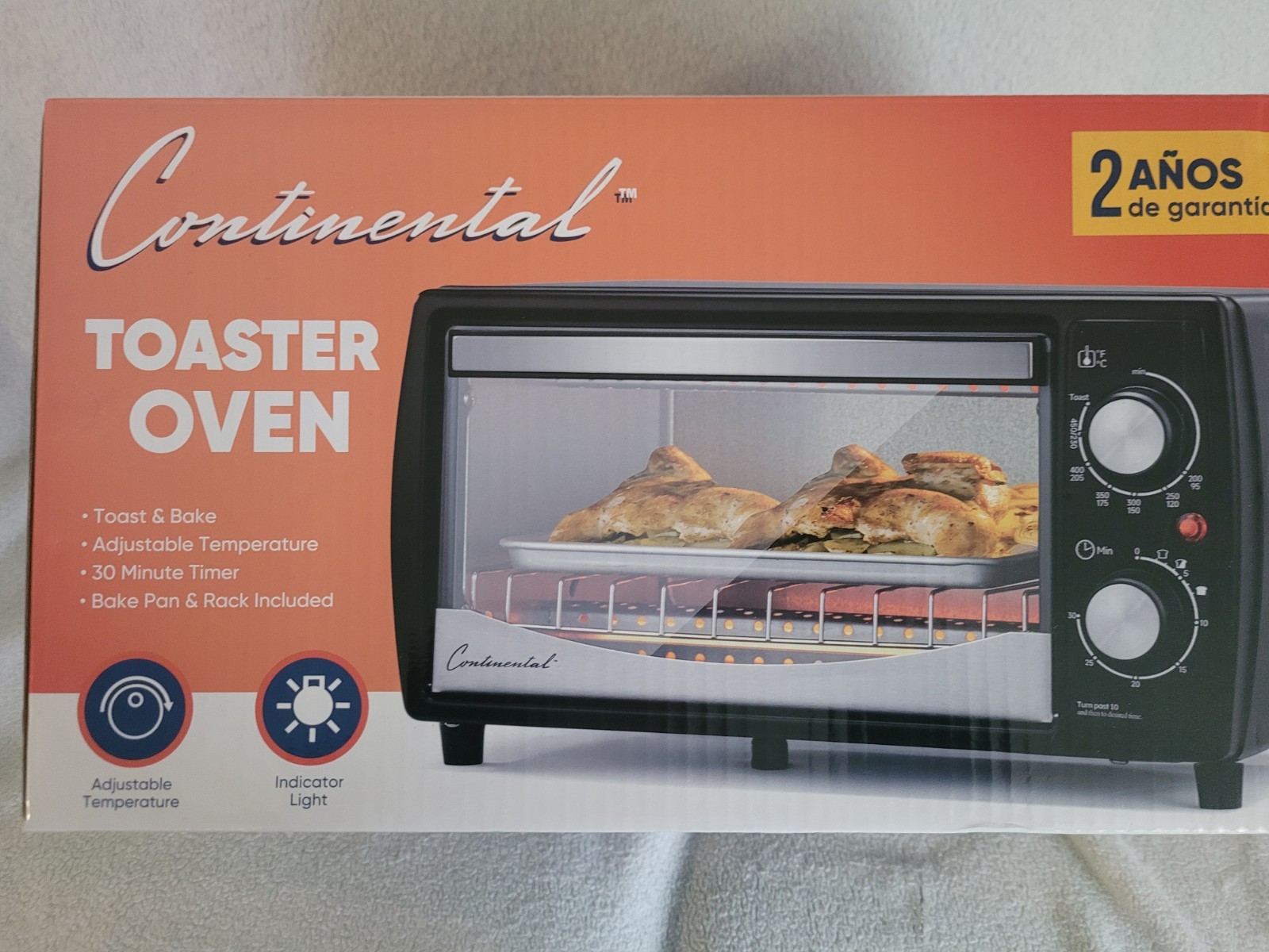 Continental Toaster Oven Black Adjustable Temp 30-Min & 21 x 15 in. Cookie Sheet gallery