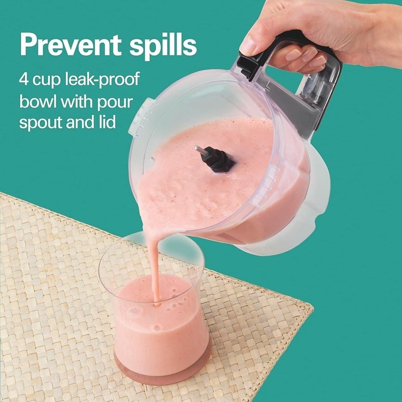 Compact 4 Cup Food Processor Smoothie Blender Chopper Leak Proof Bowl Quad Blade gallery