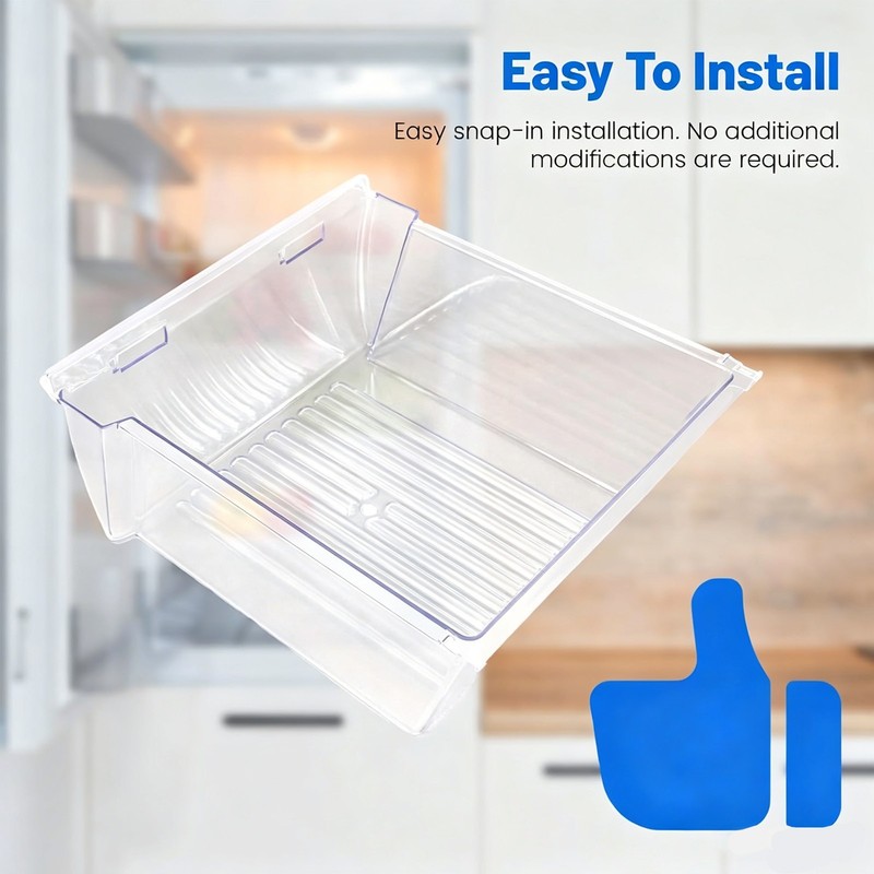 240351061 Upper Crisper Pan Drawer Compatible with Frigidaire Refrigerator New gallery