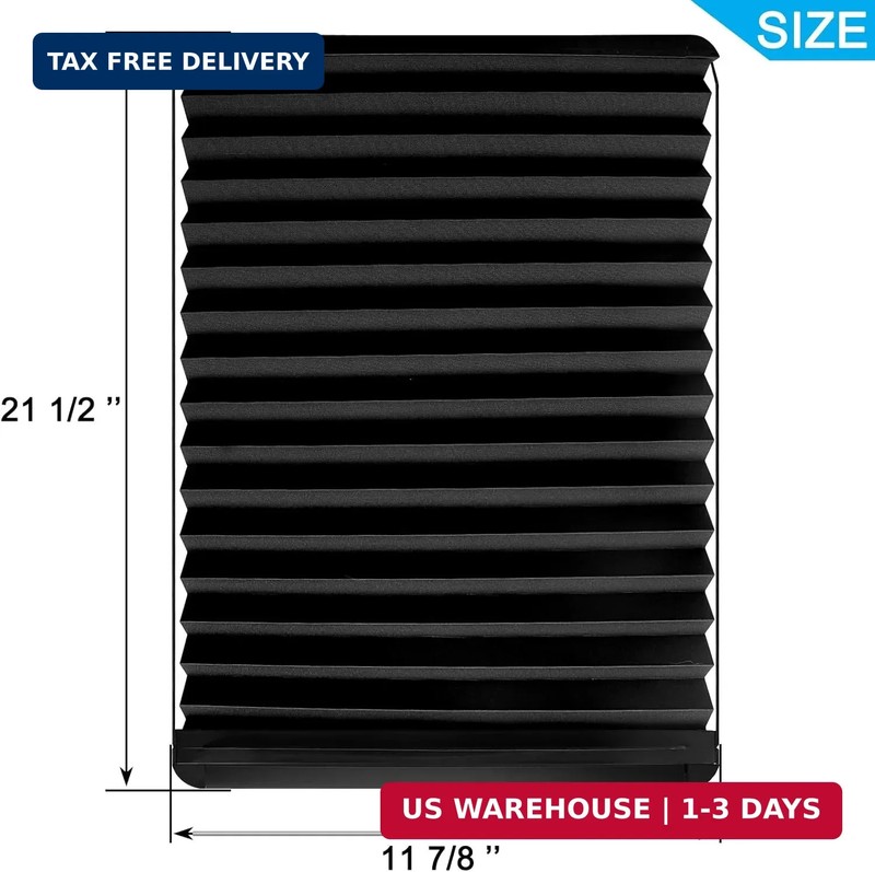 RV Thin Pleated Shade Replacement Compatible with Lippert Prepped Entry Doors/Th gallery