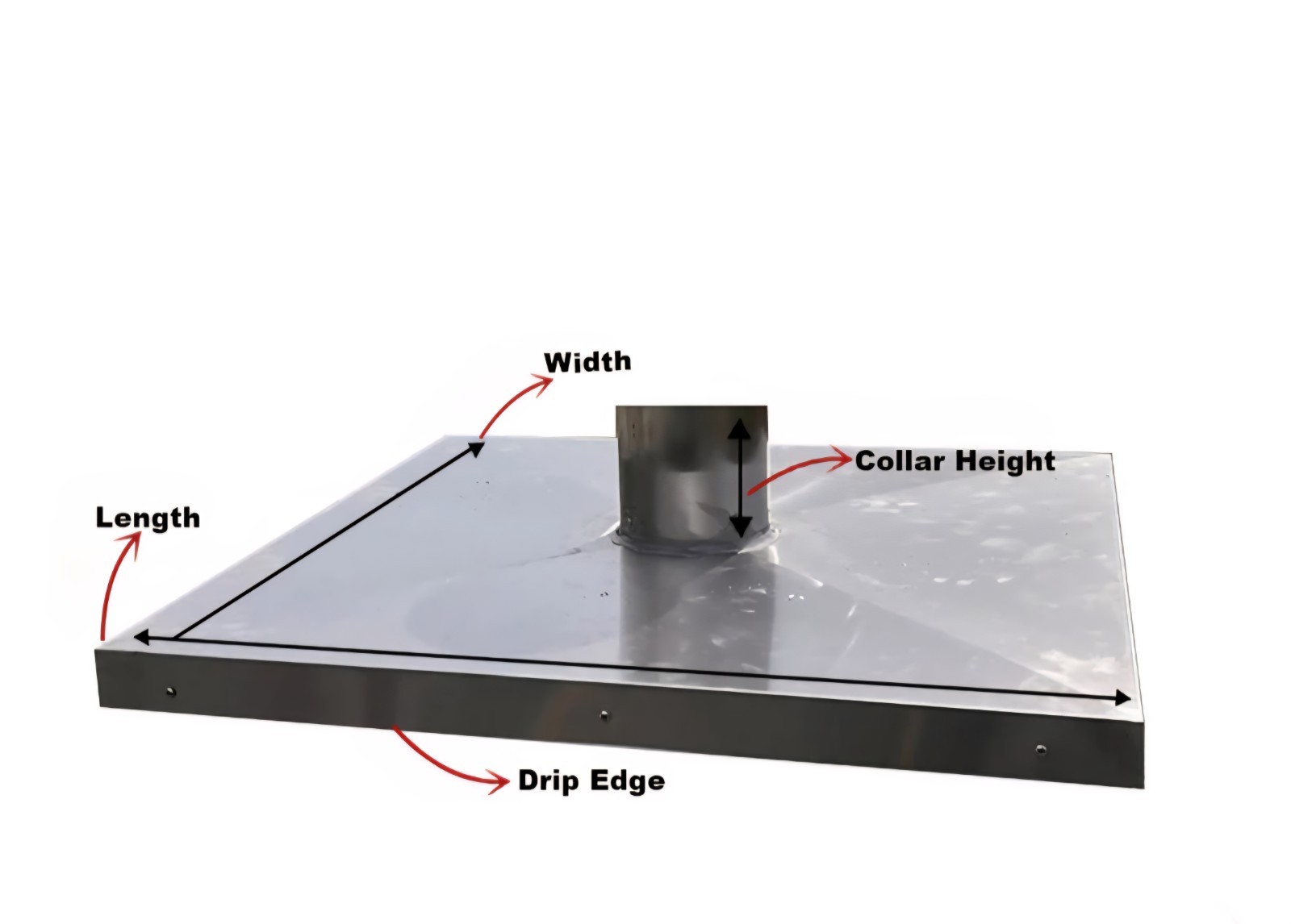 CUSTOM SIZE Stainless Steel Chimney Chase Top. FREE SHIPPING. LIFETIME WARRANTY gallery