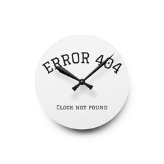 Error 404 Clock Not Found – Acrylic Wall Clock for Programmers & Tech Geeks