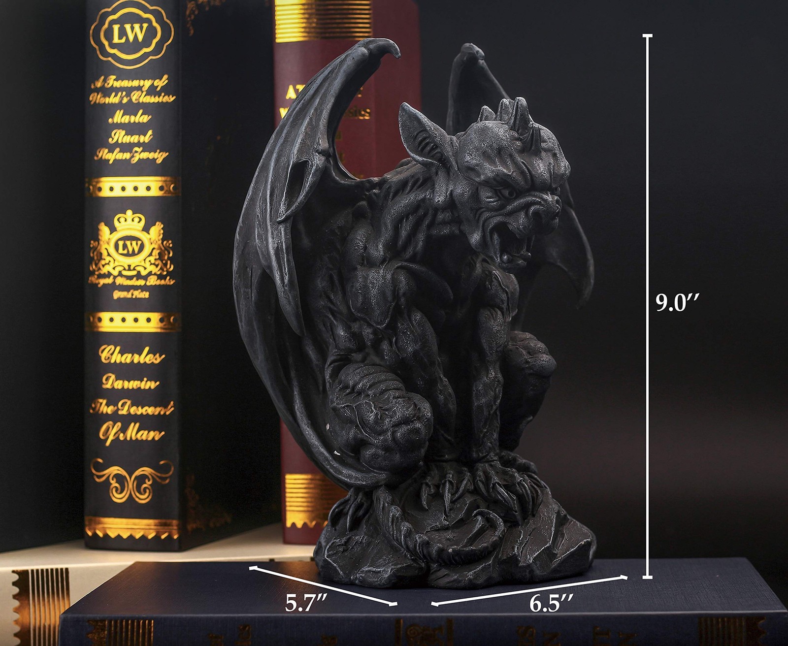 Winged Gargoyle Statue Indoor Outdoor Home Decor Sitting Guardian Sculpture Hall gallery