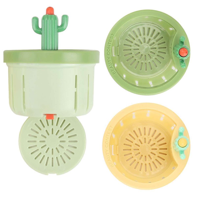 2X Creative Cactus Sink Filter Kitchen Drain Basket Food Slag Strainer W/ Handle gallery