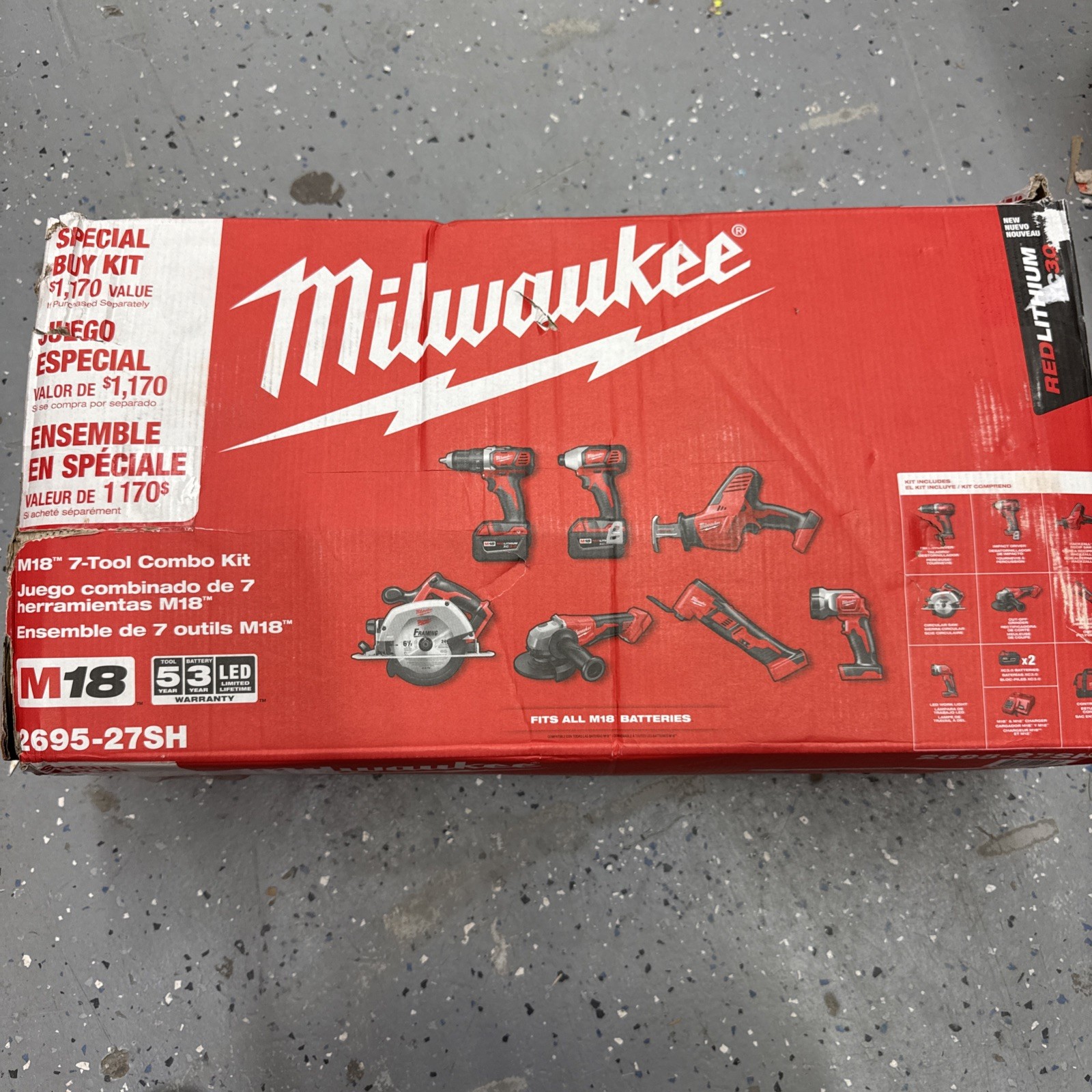 Milwaukee 2695-27SH M18 7-Tool Combo Kit gallery