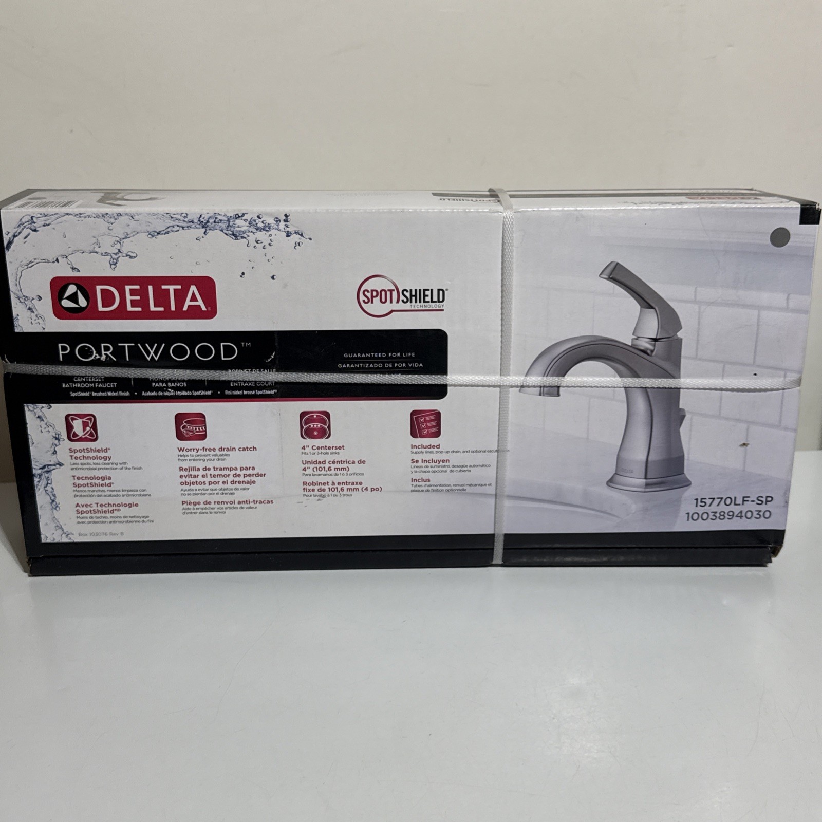Delta Portwood Single Hole Single-Handle Bathroom Faucet Brushed Nickel Sealed gallery