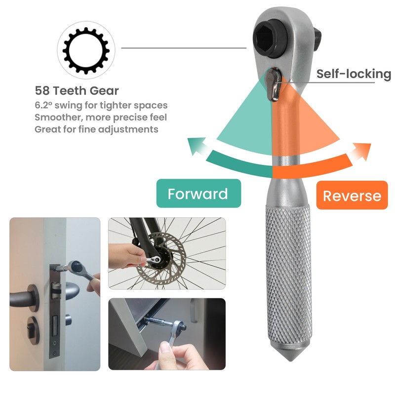 42pcs Precision Ratchet Screwdriver Set Repair Tool Kit Torque Wrench Sockets gallery