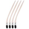 Bent Radiator Paint Brush 16" Length 1" Width Bristle Long Wood Handle 4Pcs gallery