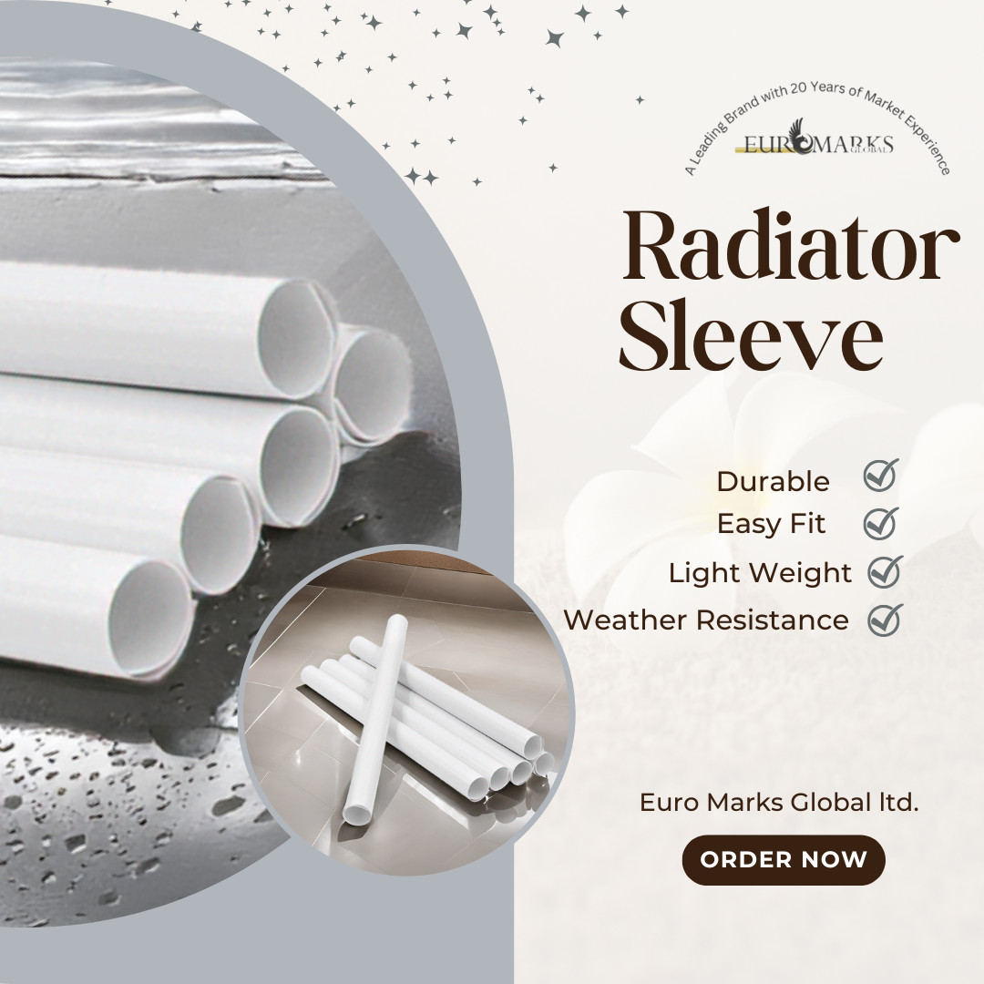 16 White Radiator Pipe Cover Sleeves Shrouds Snap Around Radiator Pipe Covers UK gallery