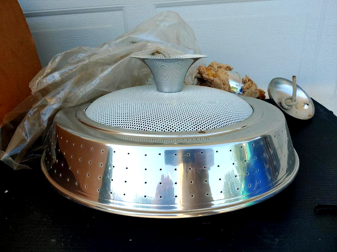 MID CENTURY MODERN NEW OLD STOCK ATOMIC CEILING LIGHT, 1958, GERALD THURSTON? gallery