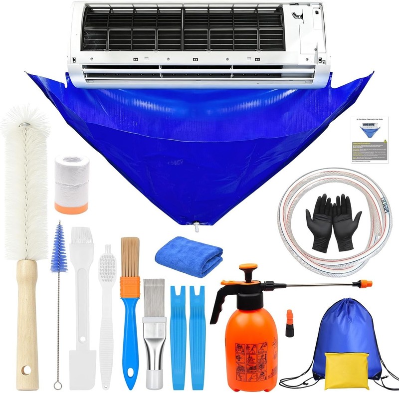 16PCS Mini Split Cleaning Kit - with 2L Pressure Sprayer, Water-Resistant PVC... gallery