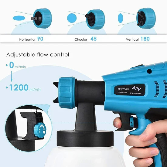 TILSWALL ELECTRIC SPRAY GUN WITH 1300ml DETACHABLE TANK (JS-PHA0118) (BRAND NEW) gallery