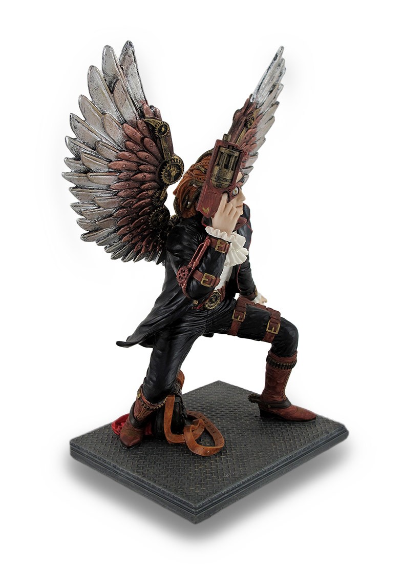 Hand Painted Steampunk Guardian Angel Statue Figure gallery