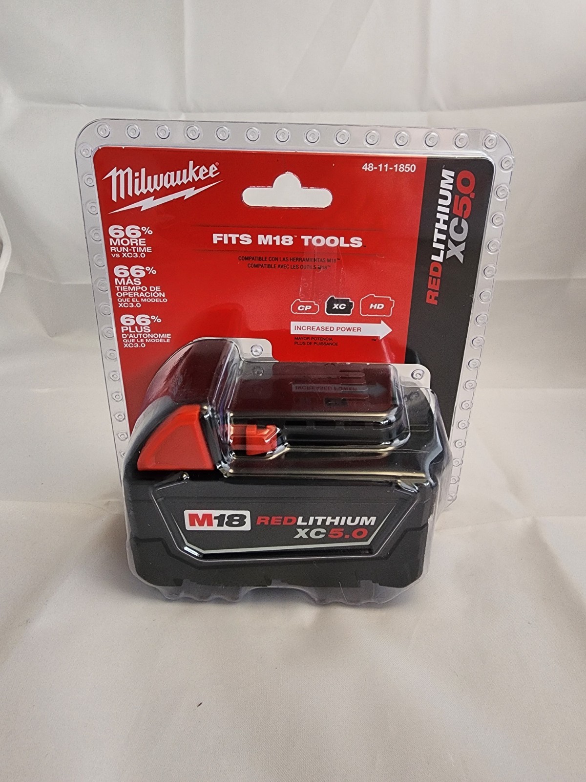 Milwaukee M18 Red Lithium Forge Power Tool Battery Model #48-11-1881 gallery