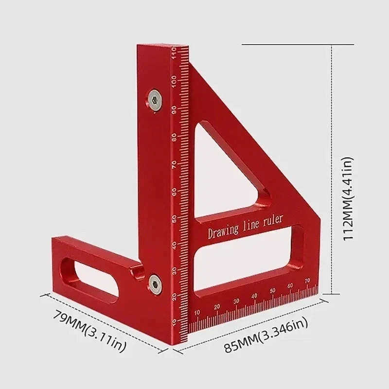 Woodworking Square Protractor Aluminum Alloy Miter Triangle Ruler High Precision gallery