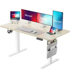 Marsail Standing Desk Adjustable Height, Electric Standing Desk 55*24″,(TZESD8N)