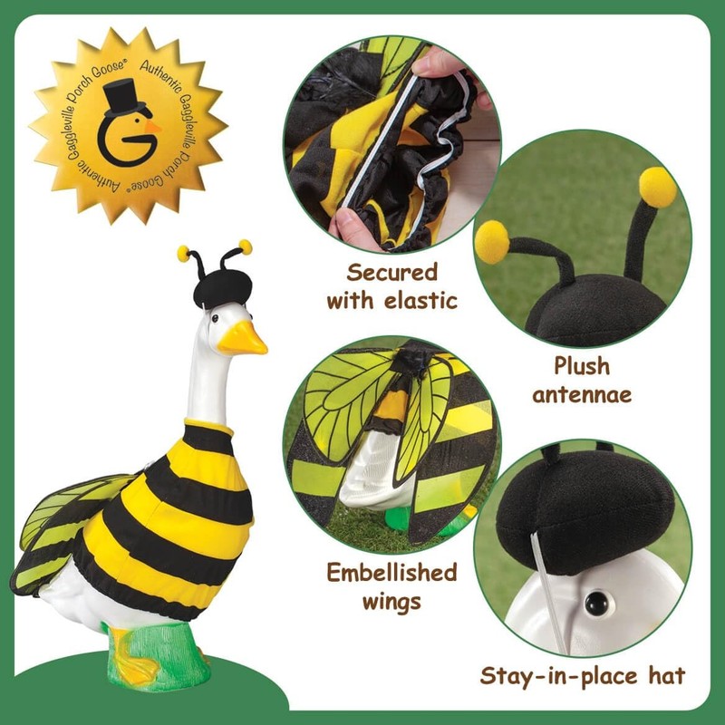 Fox Valley Traders Gaggleville Bumble Bee Goose Outfit Fits Large 23 H Statue gallery