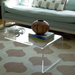 Plexycam coffee table transparent plexiglass living room design 70x33x40H