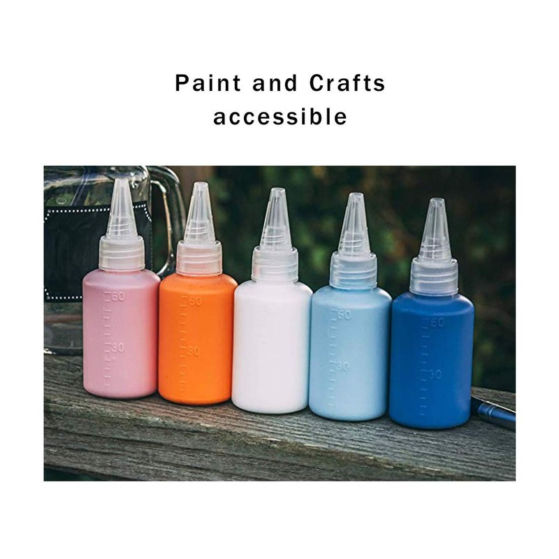 10pcs Clear Plastic Small Squeeze Bottles 60ml/2oz Empty Squirt with Twist top gallery