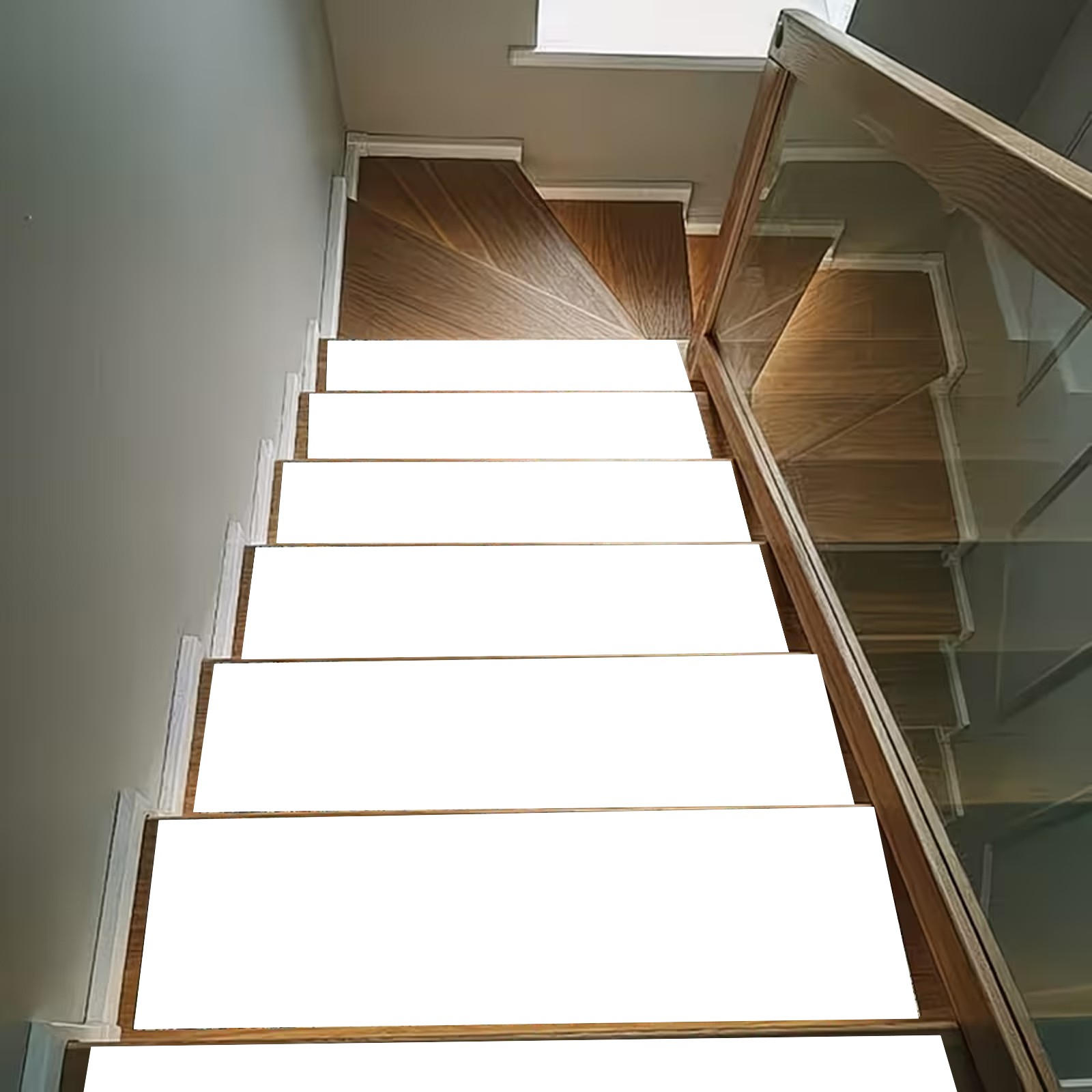 Natural Stone Pattern 2D Flat Printing Stair Treads, Non-Slip Step Mats, Prote gallery
