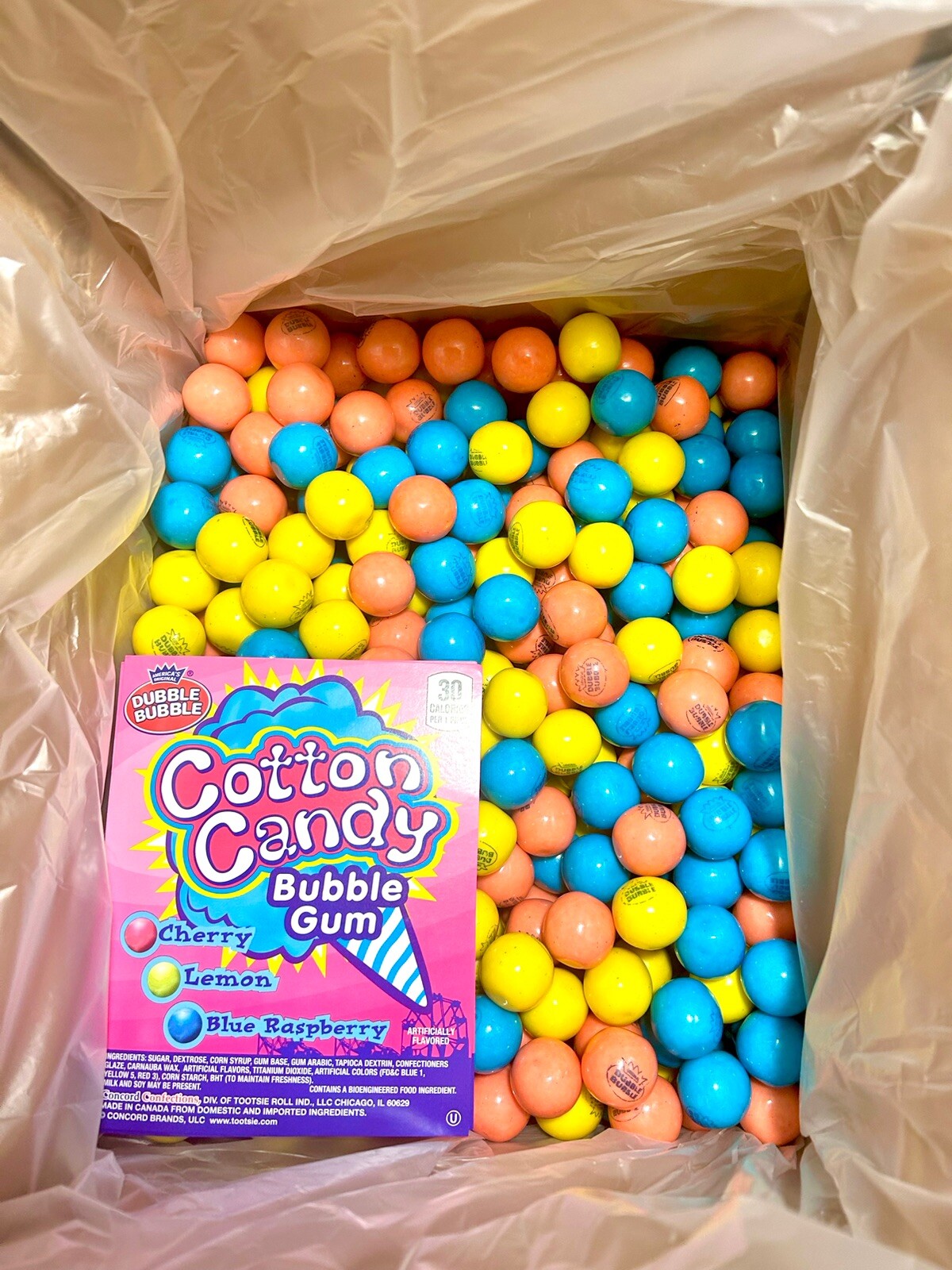 Double Bubble Cotton Candy One Inch Gumballs Bulk Candy 1LB 2LB 3LB 4LB 5LB gallery