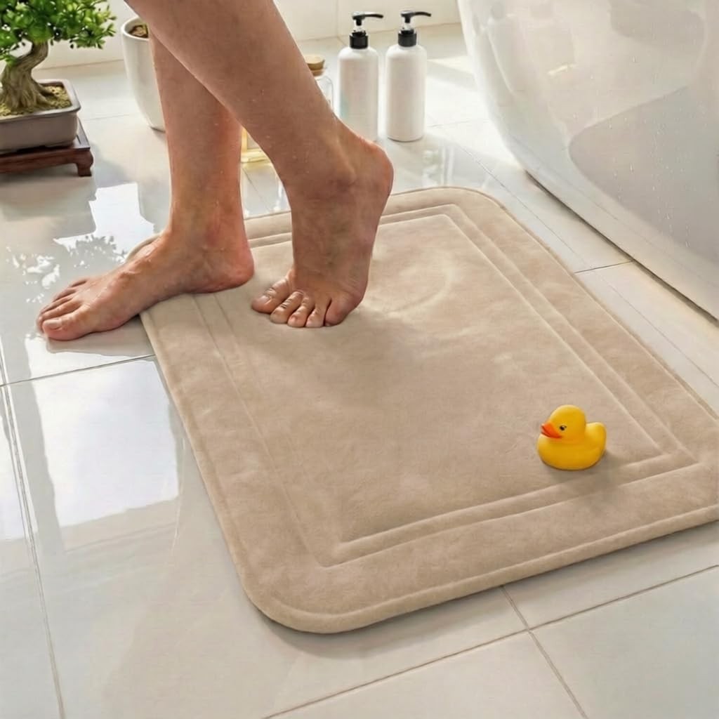 Memory Foam Bath Mat 59x23, Non Slip, Machine Washable, Quick Dry & Absorbent gallery