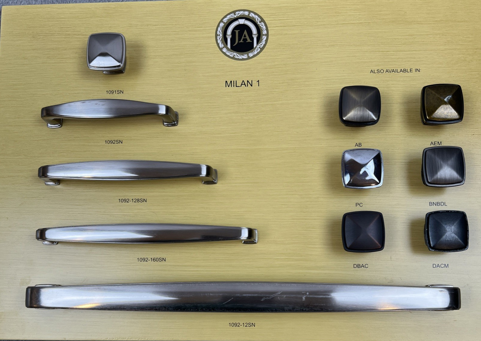 Jeffrey Alexander Milan 1 Drawer Pull Handle Knob Assorted Display 11 Pieces gallery