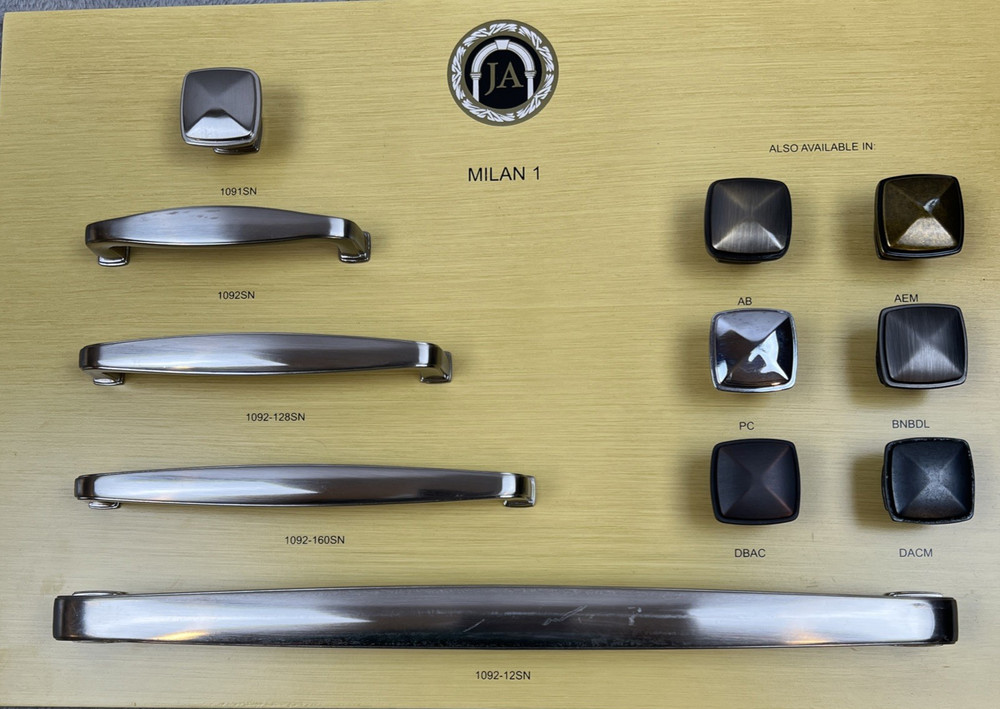 Jeffrey Alexander Milan 1 Drawer Pull Handle Knob Assorted Display 11 Pieces