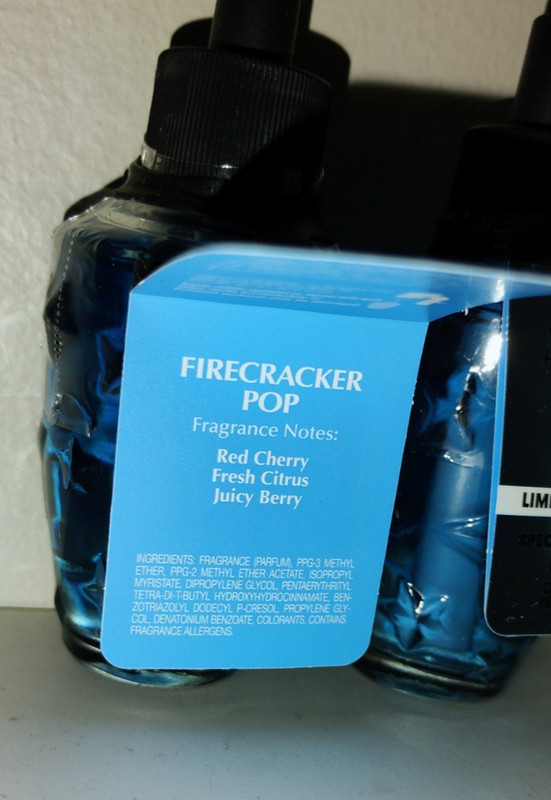 BBW Firecracker Pop Wallflower Refill Bulb x3 Cherry Limited Stars Stamped Glass gallery