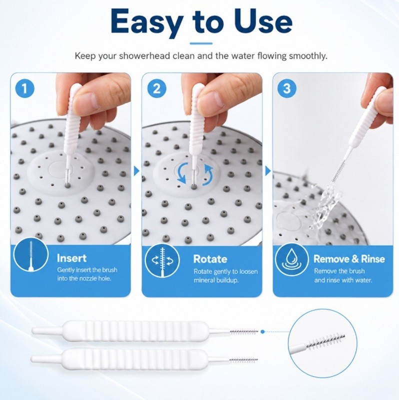 10 Pack Shower Head Cleaning Brush Set - Anti-Clogging Small Pore Gap Brushes gallery