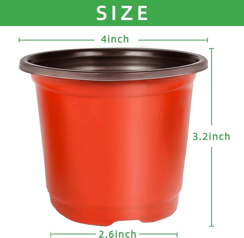 4" Plastic Planter Pots - 50 Count with 50 Labels for Indoor/Outdoor Use gallery