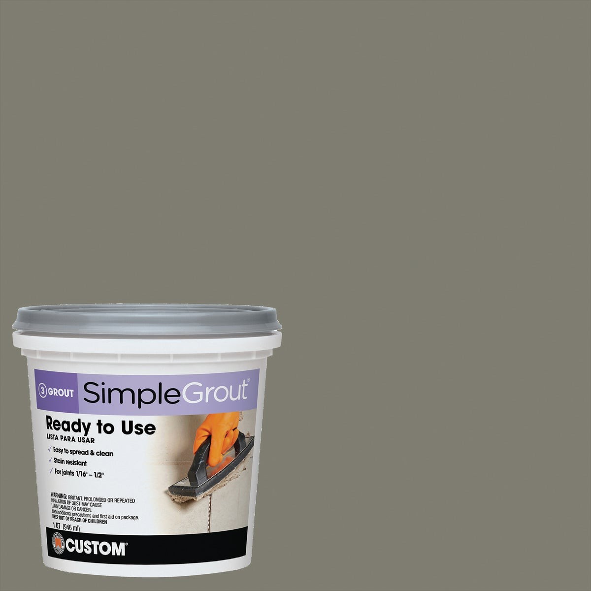 Custom Building Products Simplegrout Quart Natural Gray Pre-Mixed Sanded Tile gallery