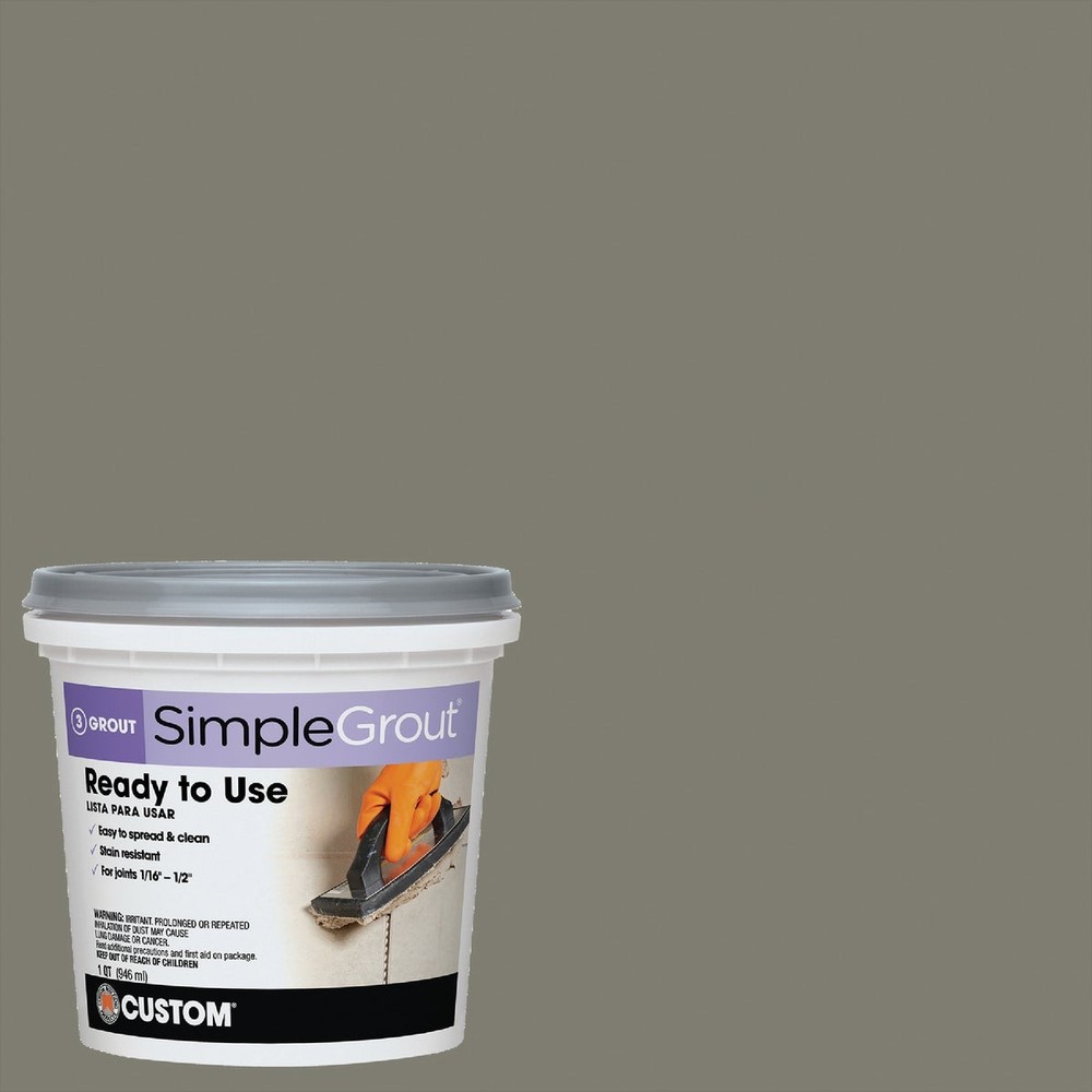 Custom Building Products Simplegrout Quart Natural Gray Pre-Mixed Sanded Tile