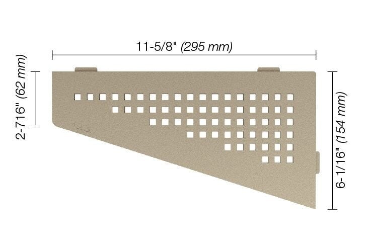 Schluter Systems Shelf Quadrilateral Corner Square Cream SES3D3TSC gallery