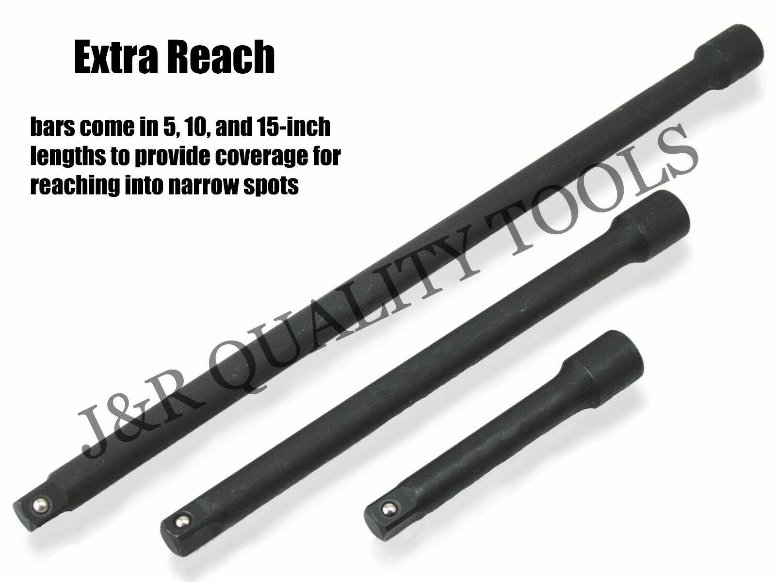 5pc Long Extension Bar Reducer Universal Air Impact Set 3/8 1/2 Air Ratchet gallery