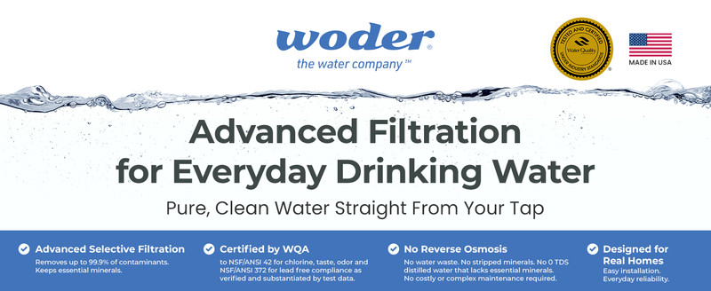 Woder under Sink Water Filter System, Removes PFAS, Lead & Chlorine, US Made gallery