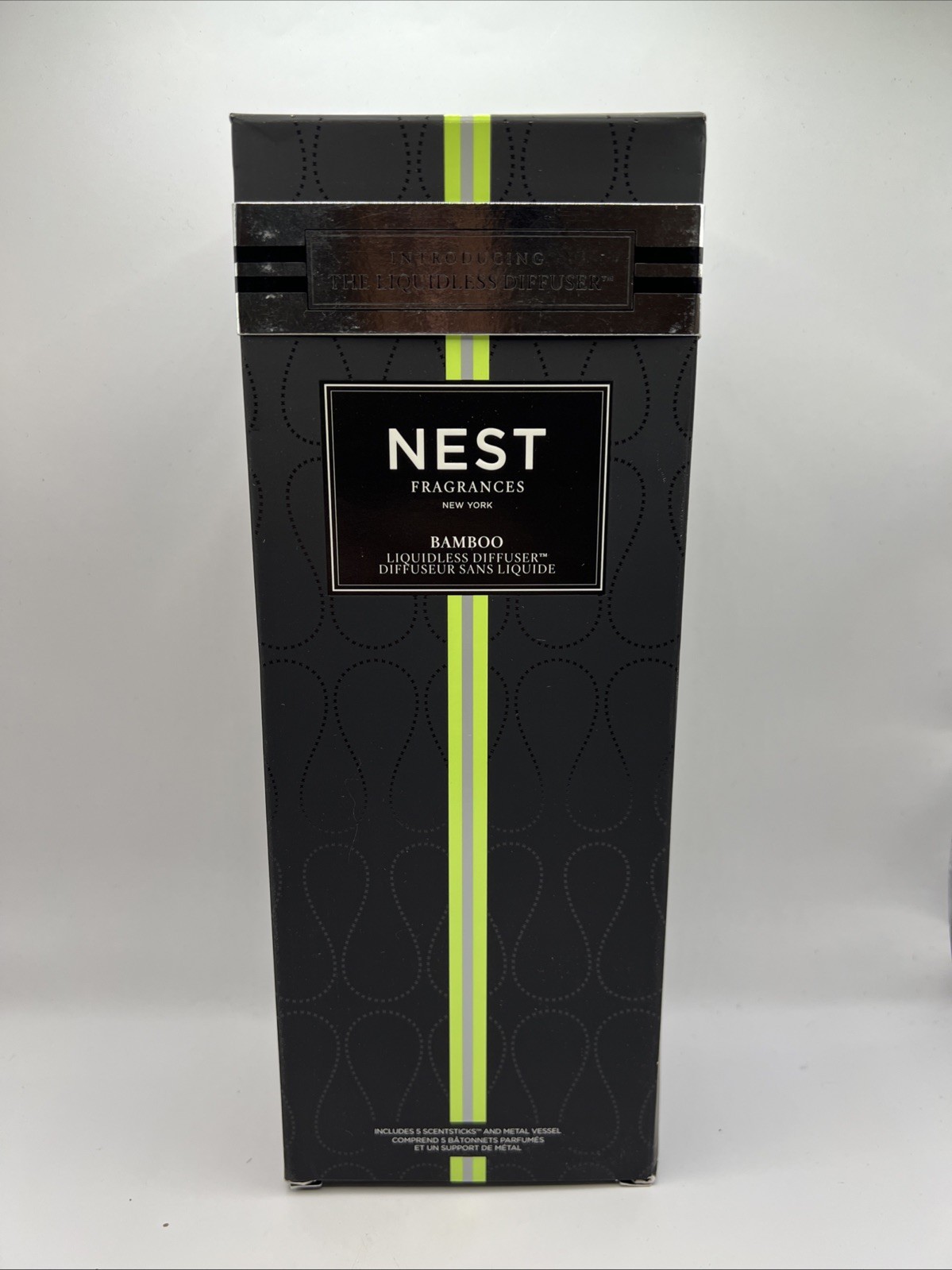 Nest Liquidless Diffuser 5 Scent Stick And Metal Vessel Bamboo New In Box gallery