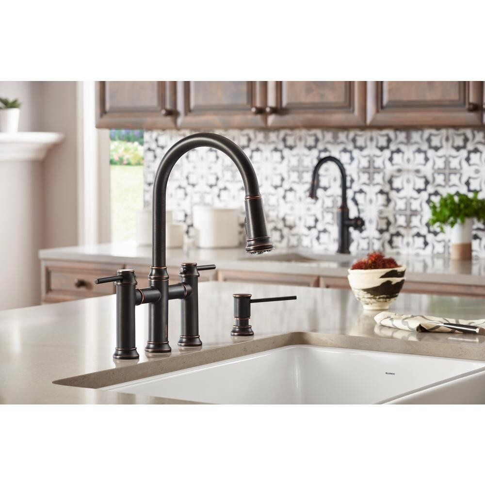 BLANCO 442507 Empressa Pull Down Kitchen Bridge Faucet - Oil Rubbed Bronze gallery
